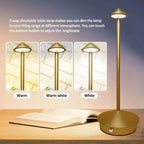 Rechargeable LED Desk Lamp with Touch Control and 3-Mode Dimmable Light, Compact Design All Vera Mart