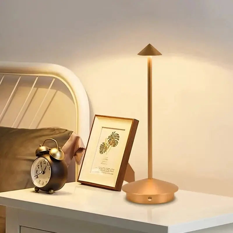 Rechargeable LED Desk Lamp with Touch Control and 3-Mode Dimmable Light, Compact Design All Vera Mart
