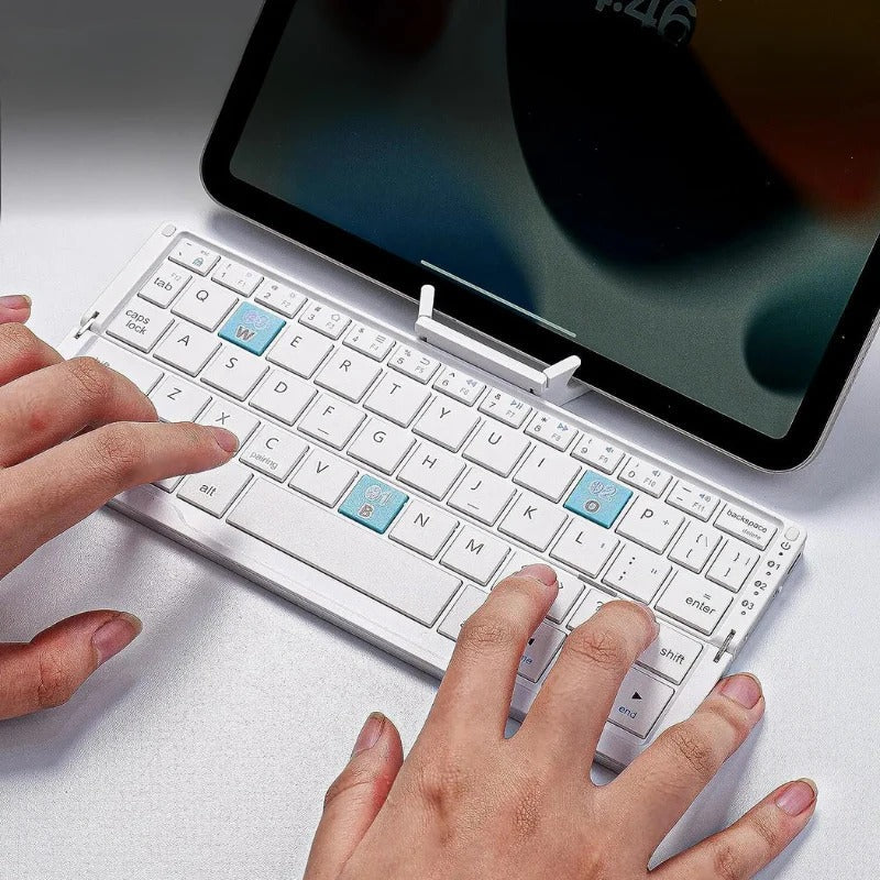 Wireless Folding Keyboard with Dual Device Stands and Multi-Device Memory All Vera Mart