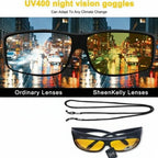 Yellow Tint Night Driving Glasses with Anti Reflective Lenses and UV400 Protection