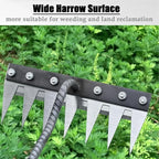 Garden Weeding Rake with Carbon Steel Head and Comfort Grip Collar, Narrow Tines All Vera Mart
