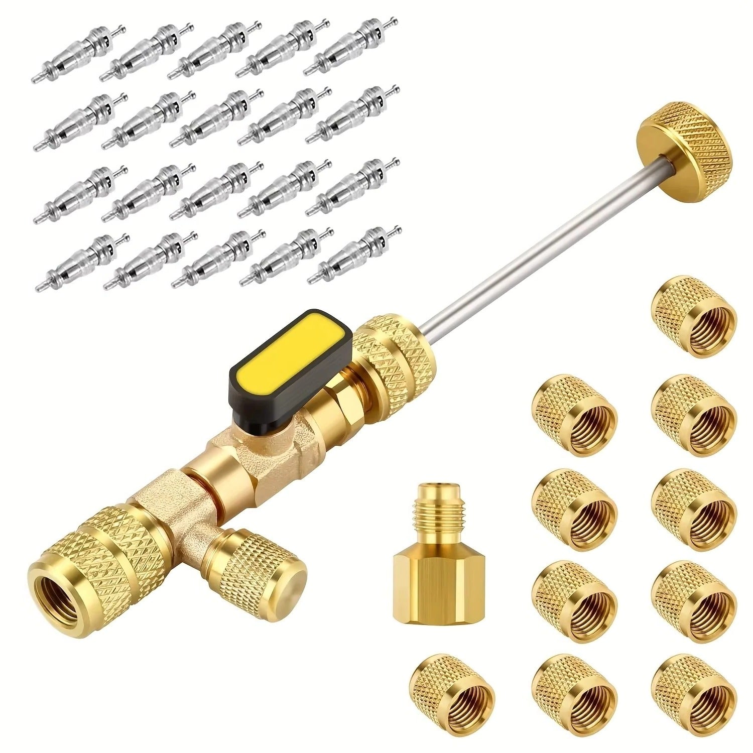 Valve Core Removal Tool with Dual SAE Ports and Metal Construction All Vera Mart