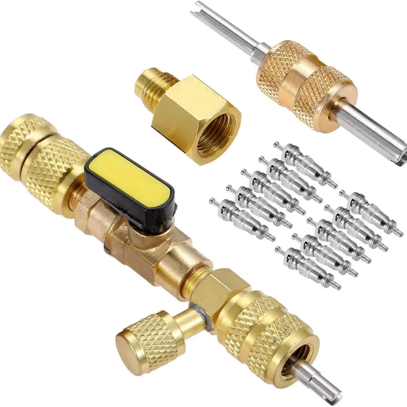 Valve Core Removal Tool with Dual SAE Ports and Metal Construction All Vera Mart