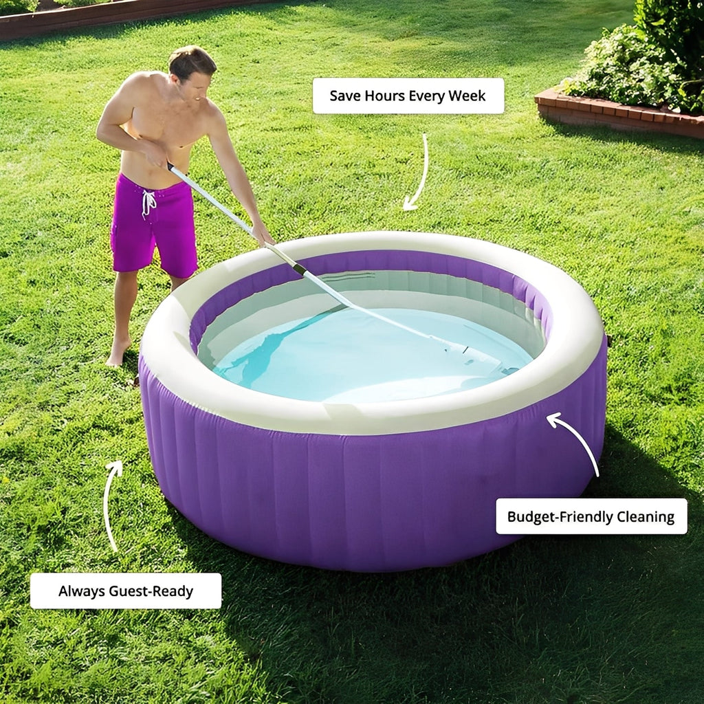 Rechargeable Pool Cleaner with Interchangeable Heads and Snap-On System All Vera Mart