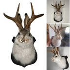Jackalope Plaque Wall Art with Single Hook Mounting, 7.87 inches All Vera Mart