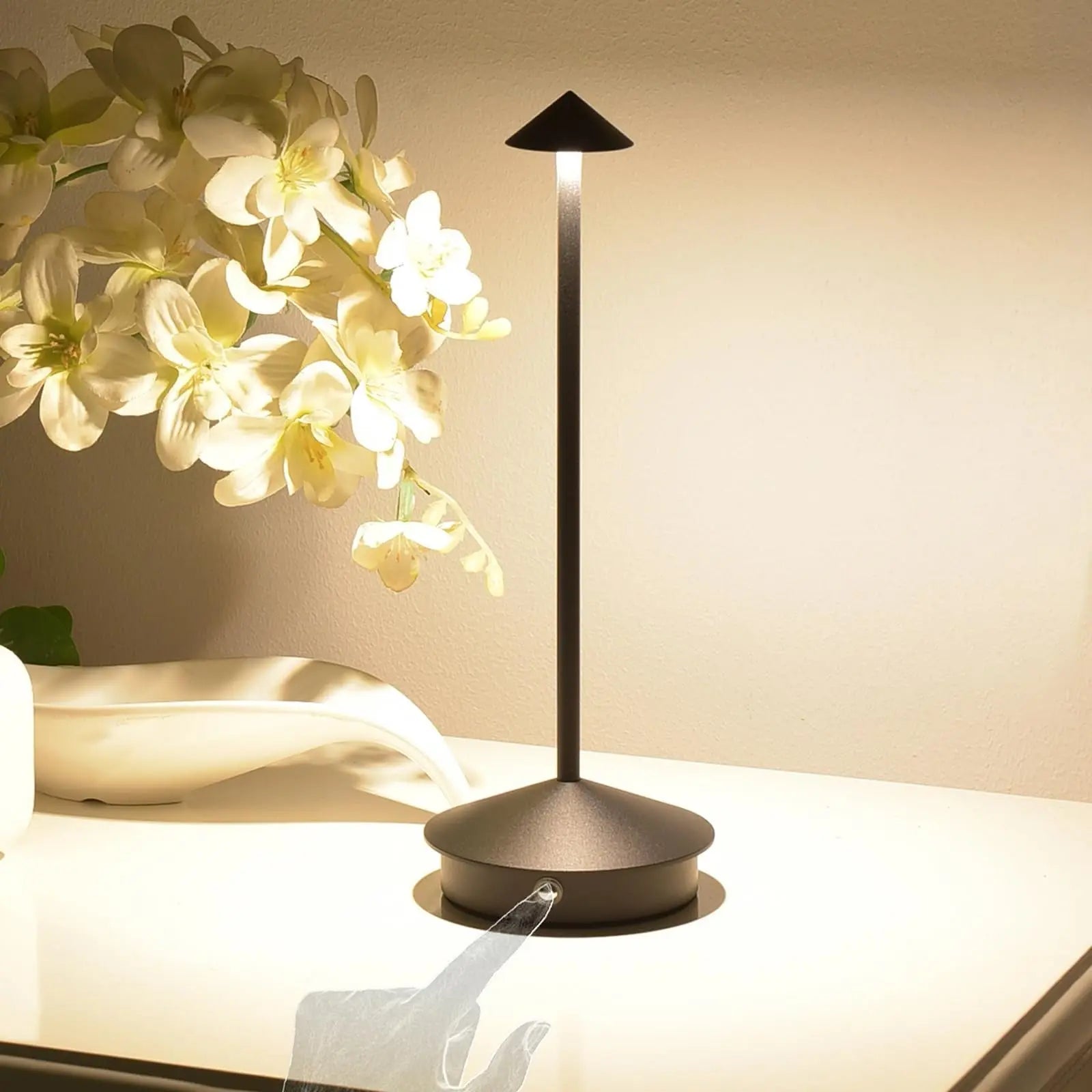 Rechargeable LED Desk Lamp with Touch Control and 3-Mode Dimmable Light, Compact Design All Vera Mart