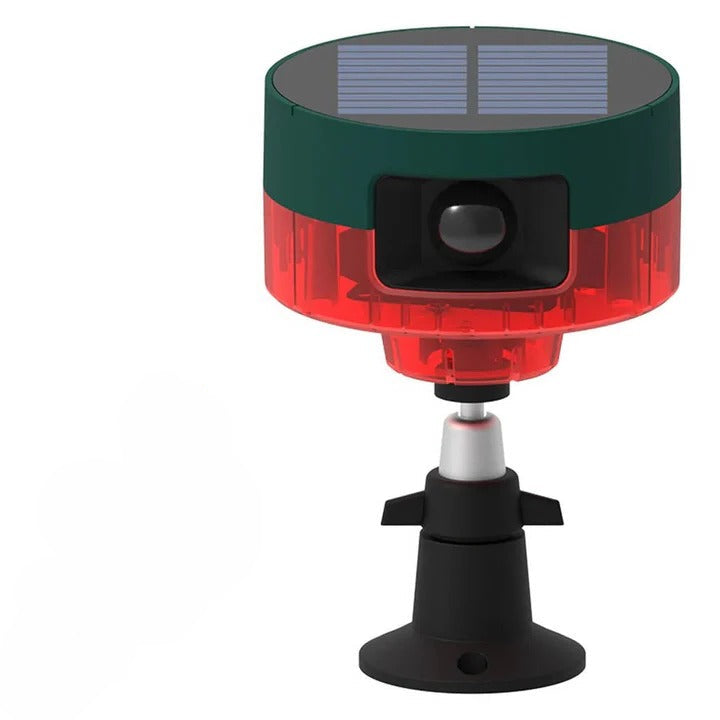 Solar Motion Activated Pest Deterrent with LED Strobe Lights and 13 Sound Patterns All Vera Mart
