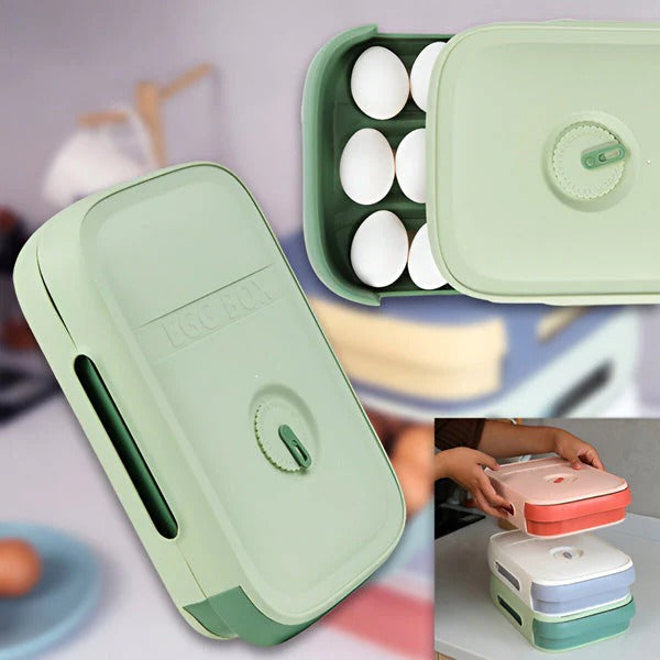 Egg Storage Tray with Rotating Date Dial and Stackable Design All Vera Mart