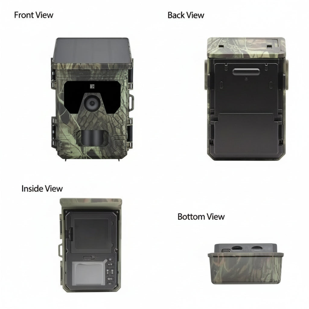 50MP Wildlife Trail Camera with Solar Charging and Infrared Night Vision All Vera Mart