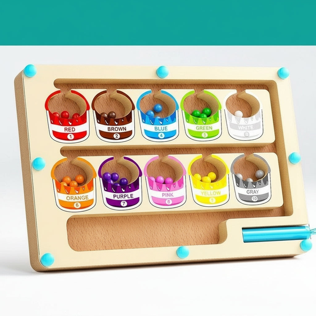 Magnetic Bead Maze Puzzle with Pen Control for Ages 3+ All Vera Mart