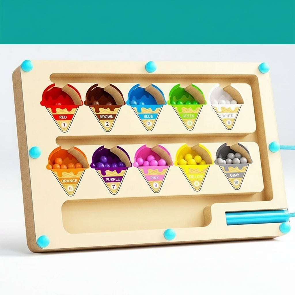Magnetic Bead Maze Puzzle with Pen Control for Ages 3+ All Vera Mart