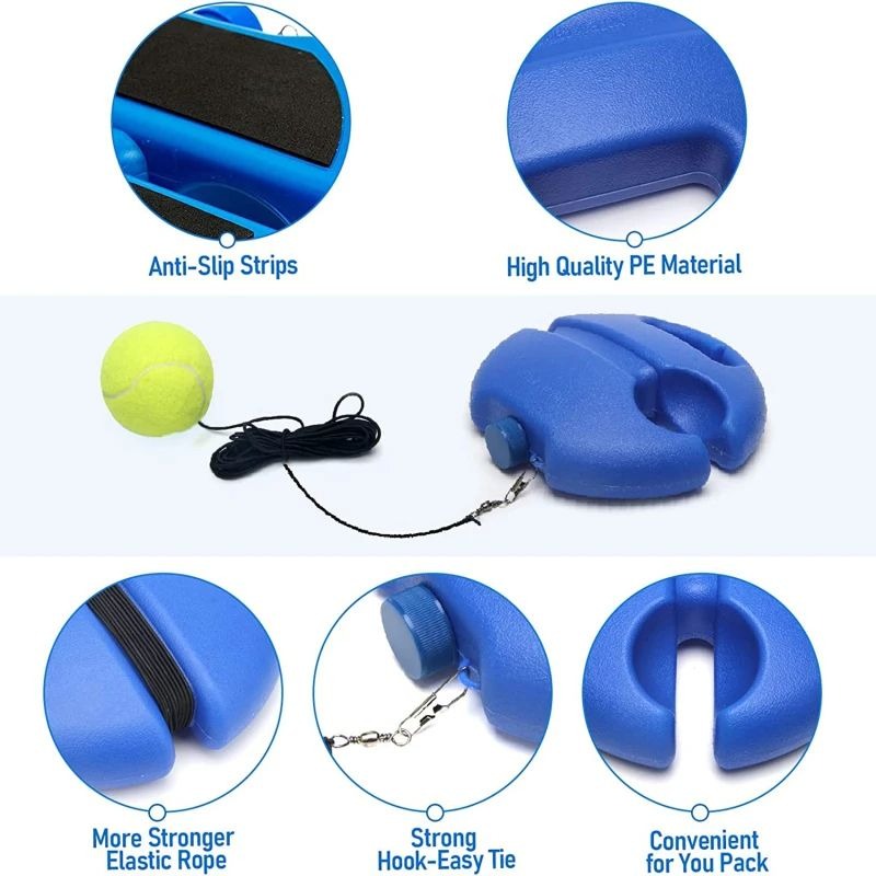 Tennis Training Base with Automatic Ball Return and Adjustable Rebound All Vera Mart