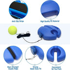 Tennis Training Base with Automatic Ball Return and Adjustable Rebound All Vera Mart