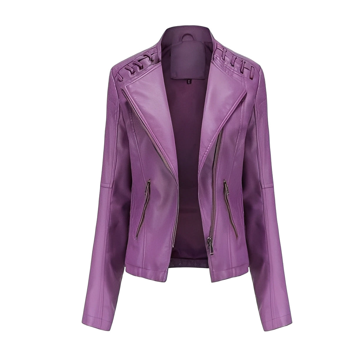 Vintage Jacket with Hidden Zipper and Polyester Lining, Detailed Seam Stitching All Vera Mart