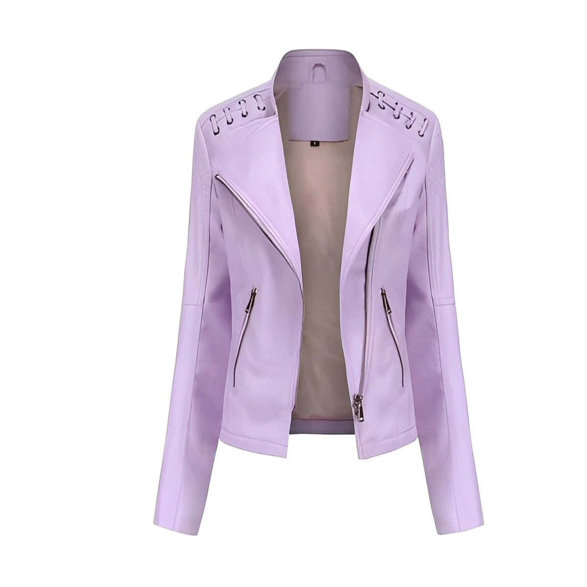 Vintage Jacket with Hidden Zipper and Polyester Lining, Detailed Seam Stitching All Vera Mart