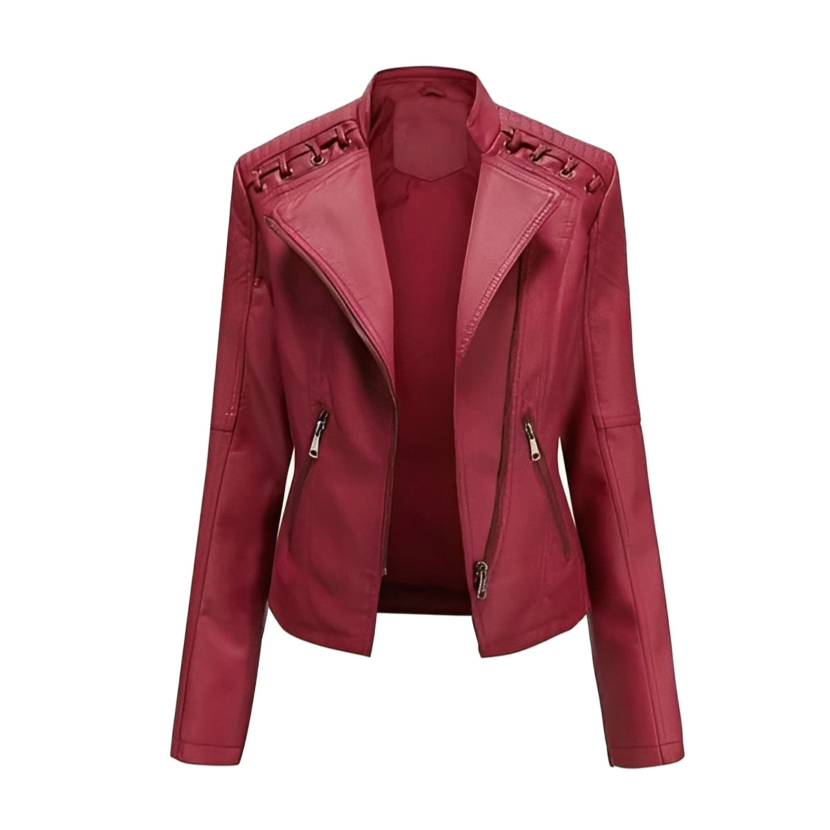 Vintage Jacket with Hidden Zipper and Polyester Lining, Detailed Seam Stitching All Vera Mart