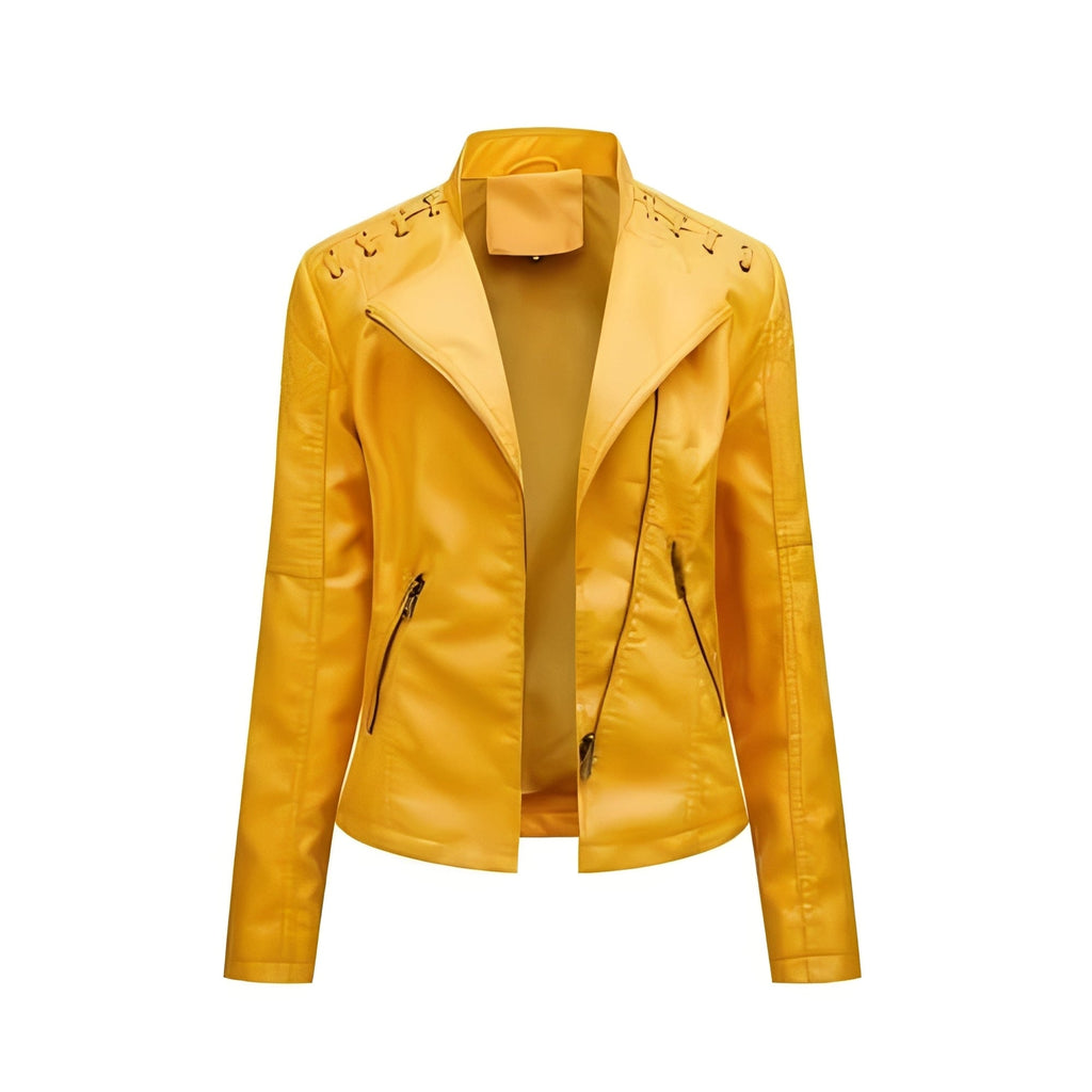 Vintage Jacket with Hidden Zipper and Polyester Lining, Detailed Seam Stitching All Vera Mart
