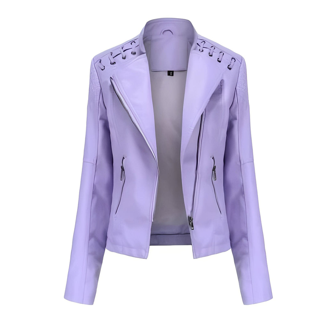 Vintage Jacket with Hidden Zipper and Polyester Lining, Detailed Seam Stitching All Vera Mart