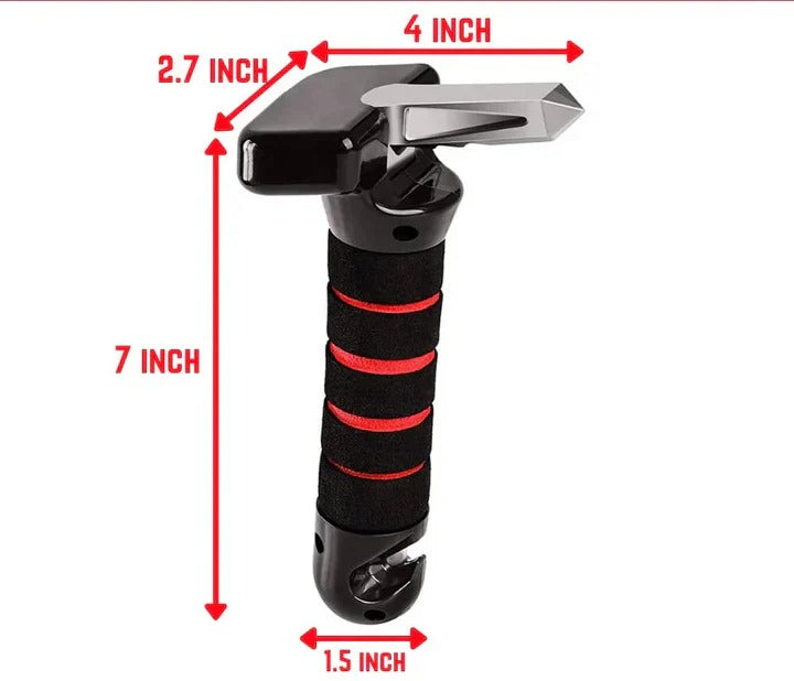 Vehicle Entry Handle with Window Breaker and Seatbelt Cutter, 330lb Support All Vera Mart