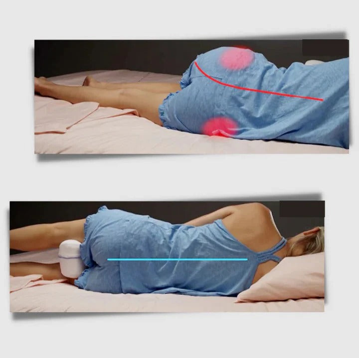 Contoured Memory Foam Pillow with Breathable Cover and Washable Design for Side Sleepers All Vera Mart