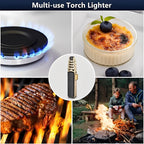 Butane Torch with Triple Flame and Adjustable Heat Control for Cooking All Vera Mart