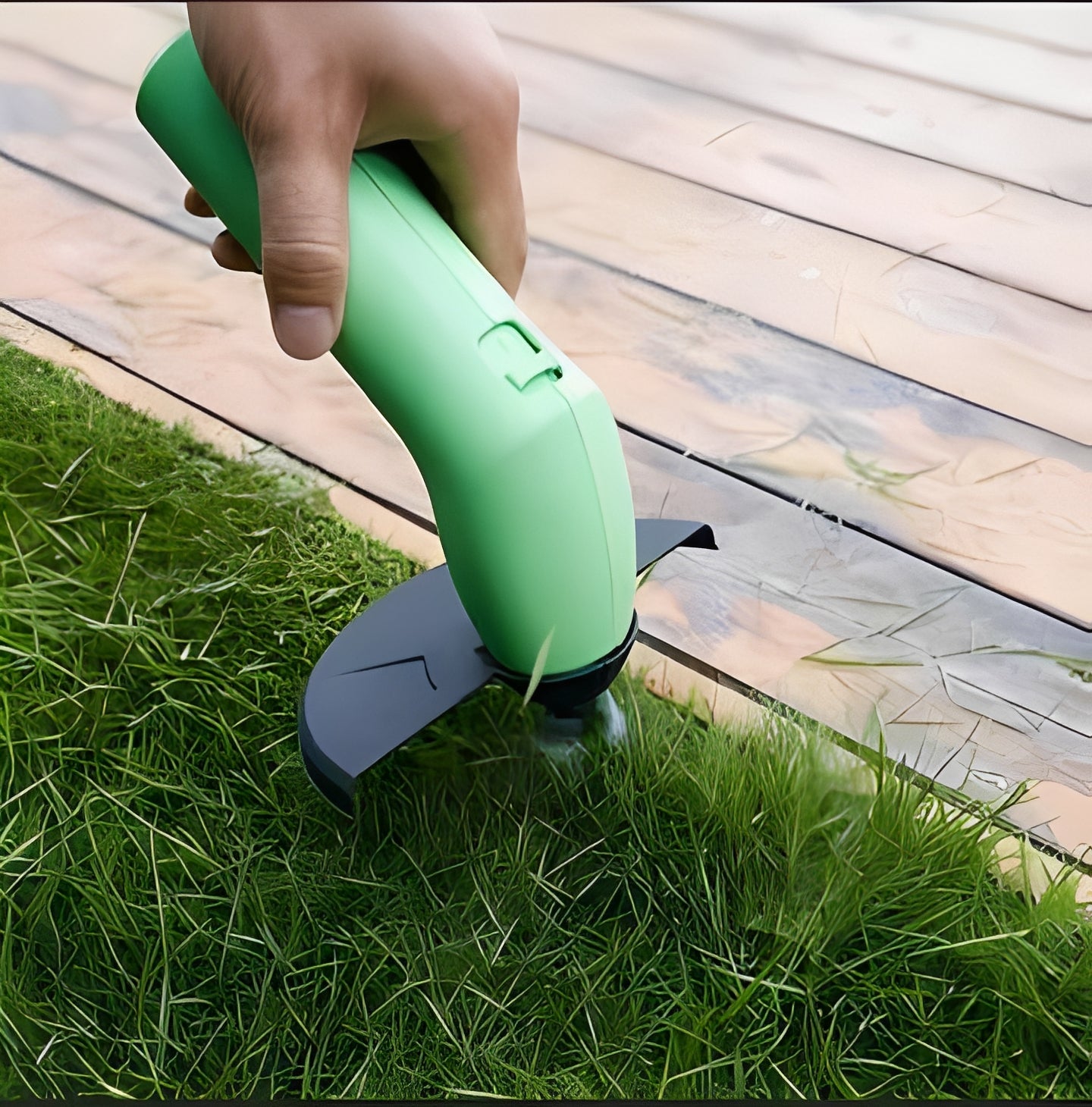 Battery Powered Grass Trimmer with Extension Pole and Adjustable Guard for Yard Edging All Vera Mart