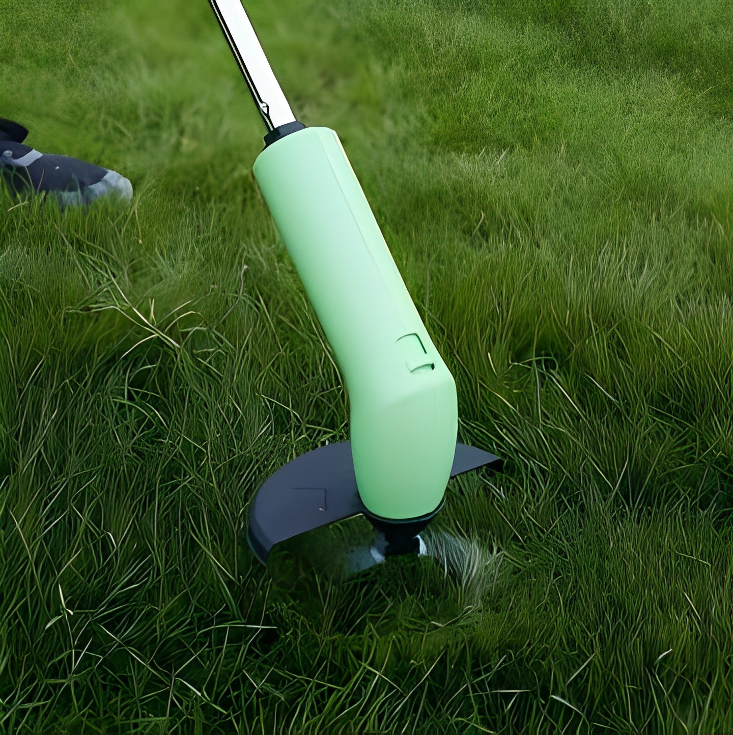 Battery Powered Grass Trimmer with Extension Pole and Adjustable Guard for Yard Edging All Vera Mart