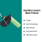 Battery Powered Grass Trimmer with Extension Pole and Adjustable Guard for Yard Edging All Vera Mart
