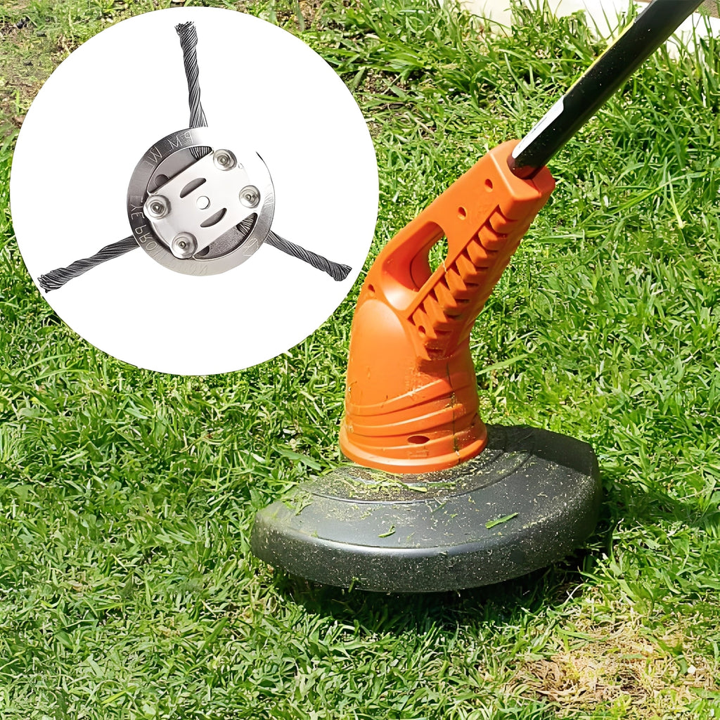 Steel Wire Trimmer Head with Spring Steel Construction for Battery Trimmers, Multi-Surface Use All Vera Mart