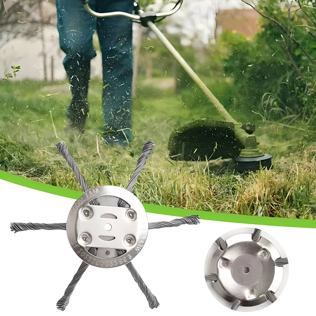Steel Wire Trimmer Head with Spring Steel Construction for Battery Trimmers, Multi-Surface Use All Vera Mart