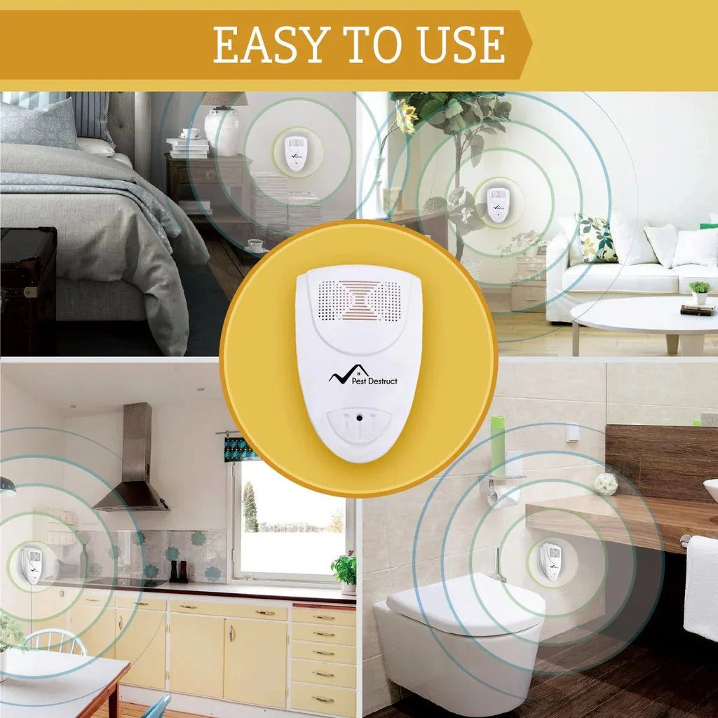 Ultrasonic Pest Repellent Plug-In with 20-65 KHz Frequency for Indoor Use All Vera Mart