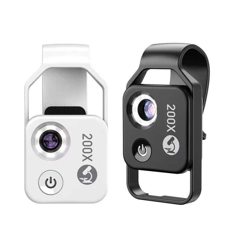 200X Magnification Smartphone Microscope Lens with Optical Glass and Universal Clip All Vera Mart