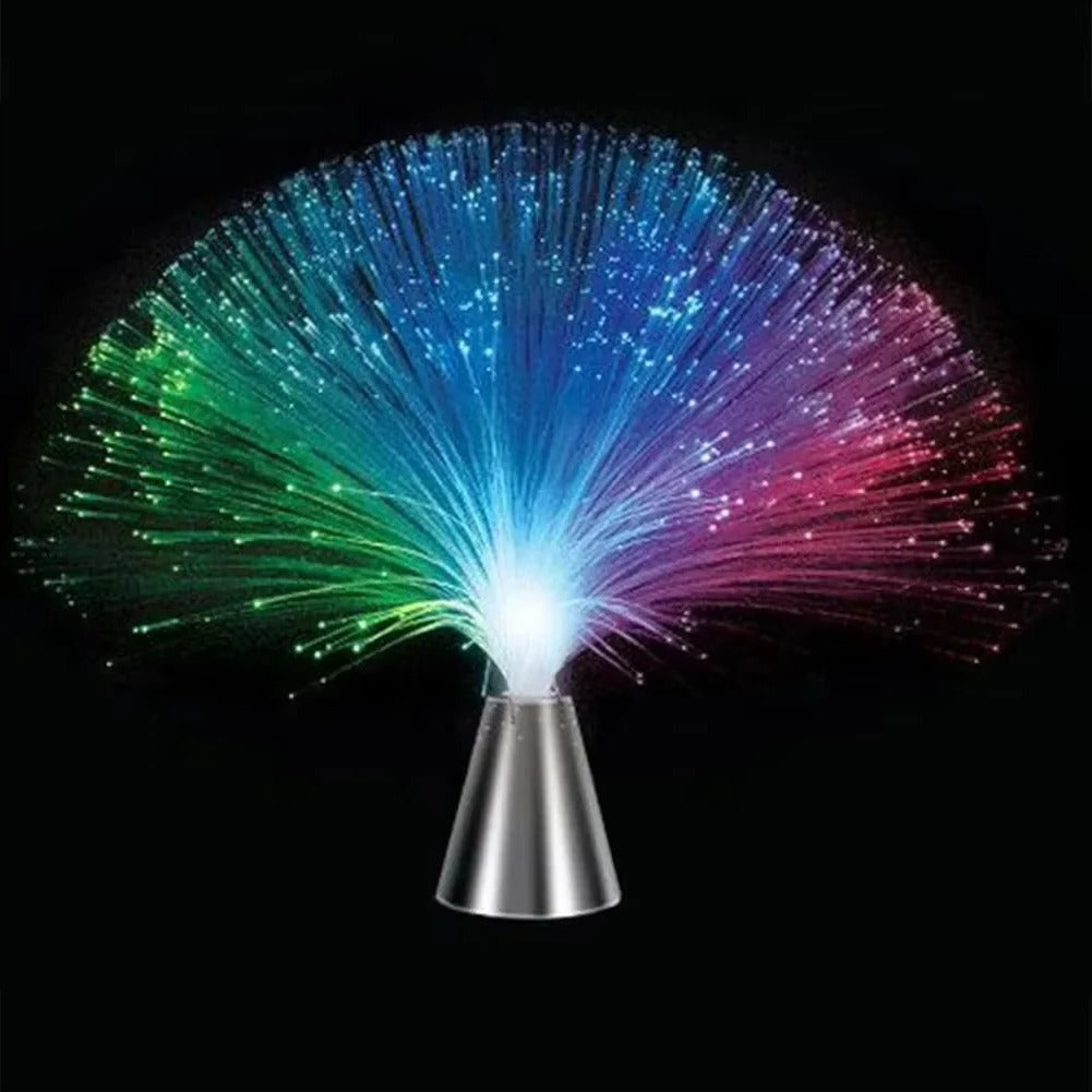 LED Fiber Optic Lamp with 7 Color Modes and Button Control for Room Decoration All Vera Mart