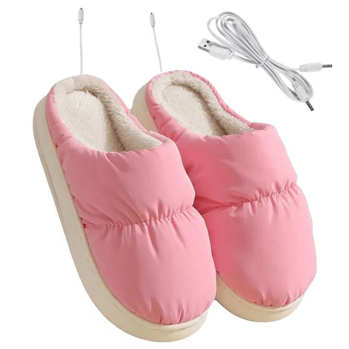Heated Slippers with USB Power and Temperature Control for All-Day Warmth All Vera Mart
