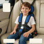 Travel Car Seat with Integrated 5-Point Harness and Foldable Design, Removable Cover All Vera Mart