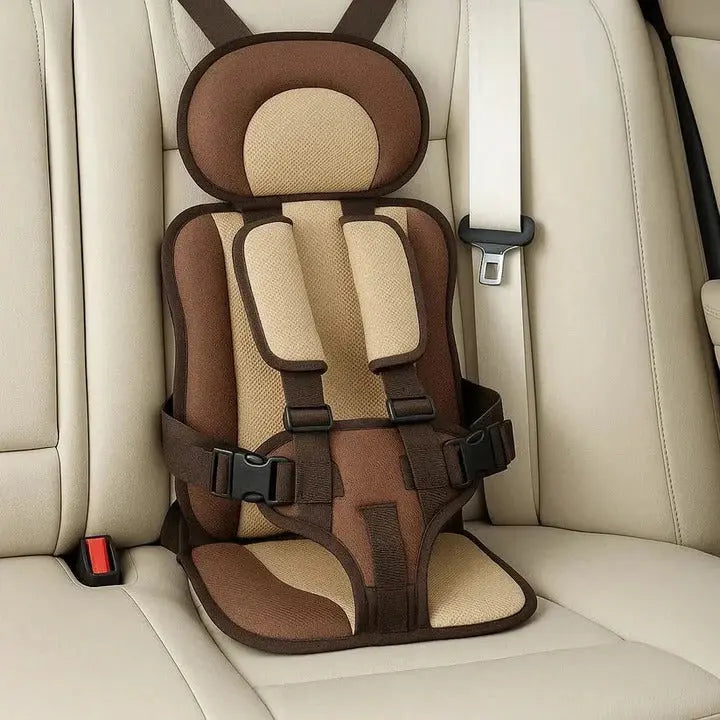 Travel Car Seat with Integrated 5-Point Harness and Foldable Design, Removable Cover All Vera Mart