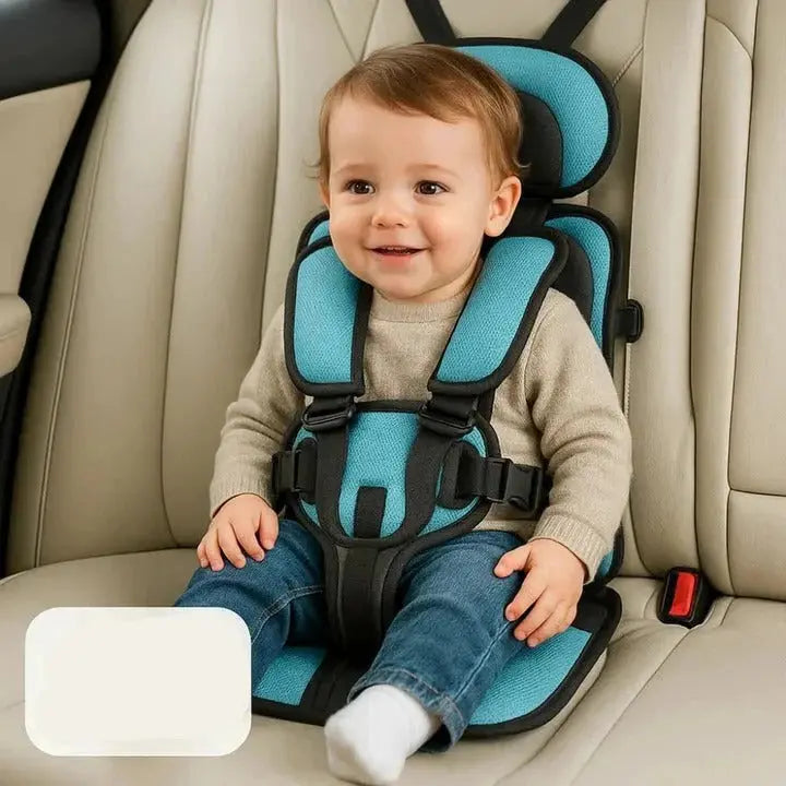 Travel Car Seat with Integrated 5-Point Harness and Foldable Design, Removable Cover All Vera Mart
