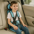 Travel Car Seat with Integrated 5-Point Harness and Foldable Design, Removable Cover All Vera Mart
