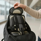 Travel Car Seat with Integrated 5-Point Harness and Foldable Design, Removable Cover All Vera Mart