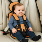 Travel Car Seat with Integrated 5-Point Harness and Foldable Design, Removable Cover All Vera Mart