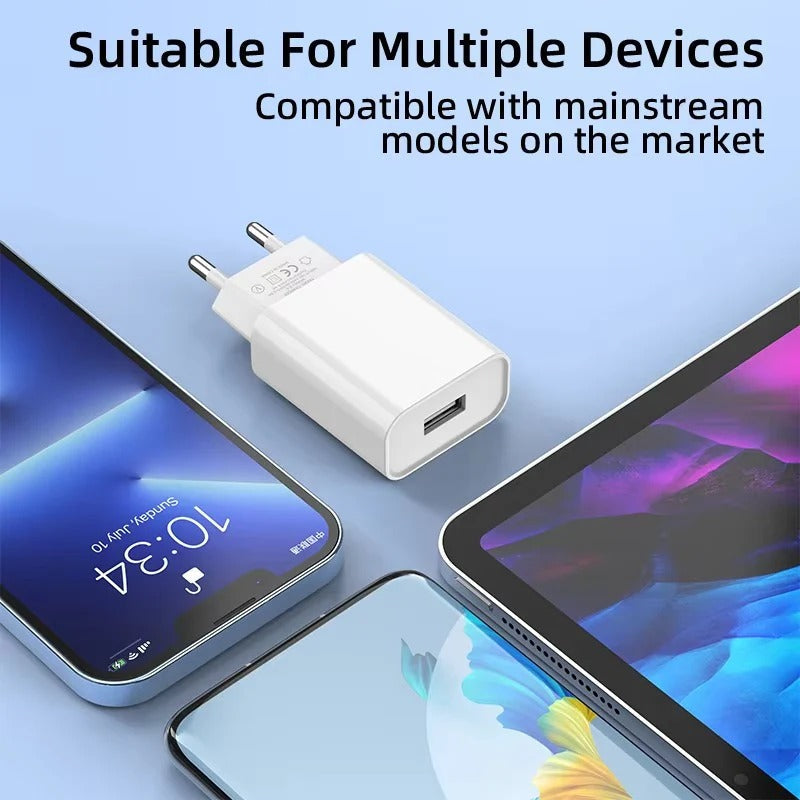 Compact Wall Charger with 10W Output and Standard Port Compatibility All Vera Mart