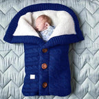 Fleece Baby Blanket with Knitted Linen Outer Layer for Stroller and Car Seat All Vera Mart