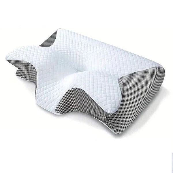 Butterfly Shape Memory Foam Pillow with Neck Support and Breathable Cover All Vera Mart