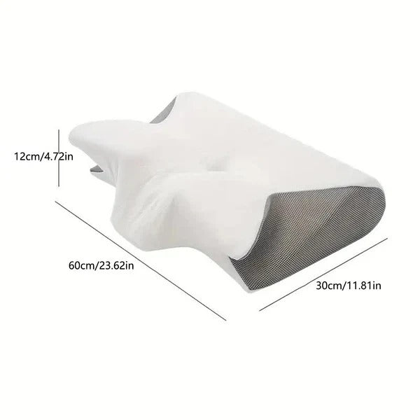 Butterfly Shape Memory Foam Pillow with Neck Support and Breathable Cover All Vera Mart