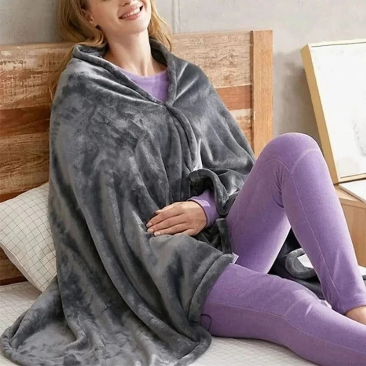 USB Heated Blanket with Three Temperature Settings and Power Bank Compatibility All Vera Mart