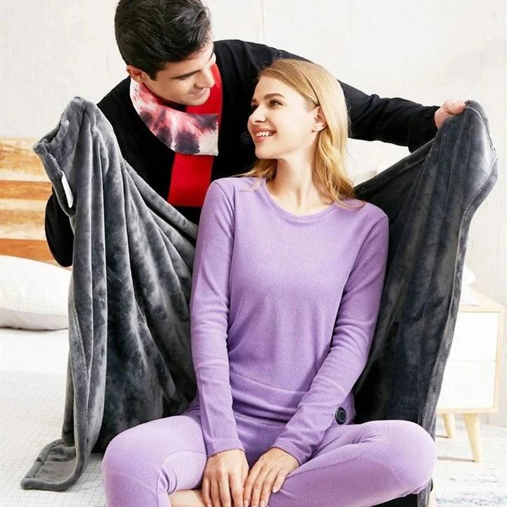 USB Heated Blanket with Three Temperature Settings and Power Bank Compatibility All Vera Mart
