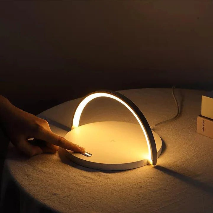 LED Desk Lamp with 10W Wireless Charging and Adjustable Brightness, Rechargeable Battery All Vera Mart