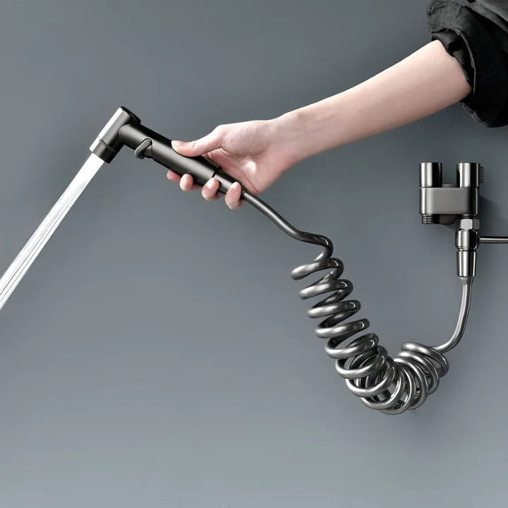 Brass Bidet Sprayer with Pressure Control Handle and Wall Mount All Vera Mart