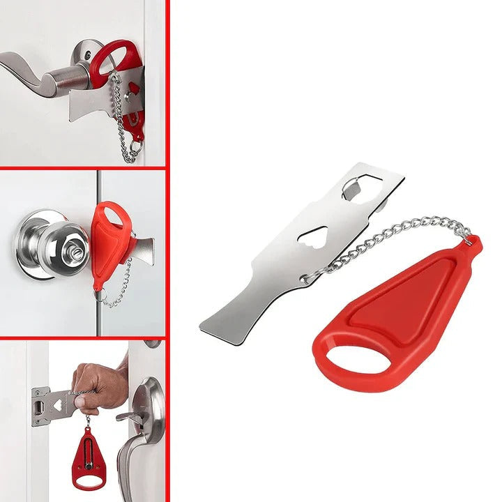 Removable Door Wedge Lock with Stainless Steel Pin and Portable Design All Vera Mart