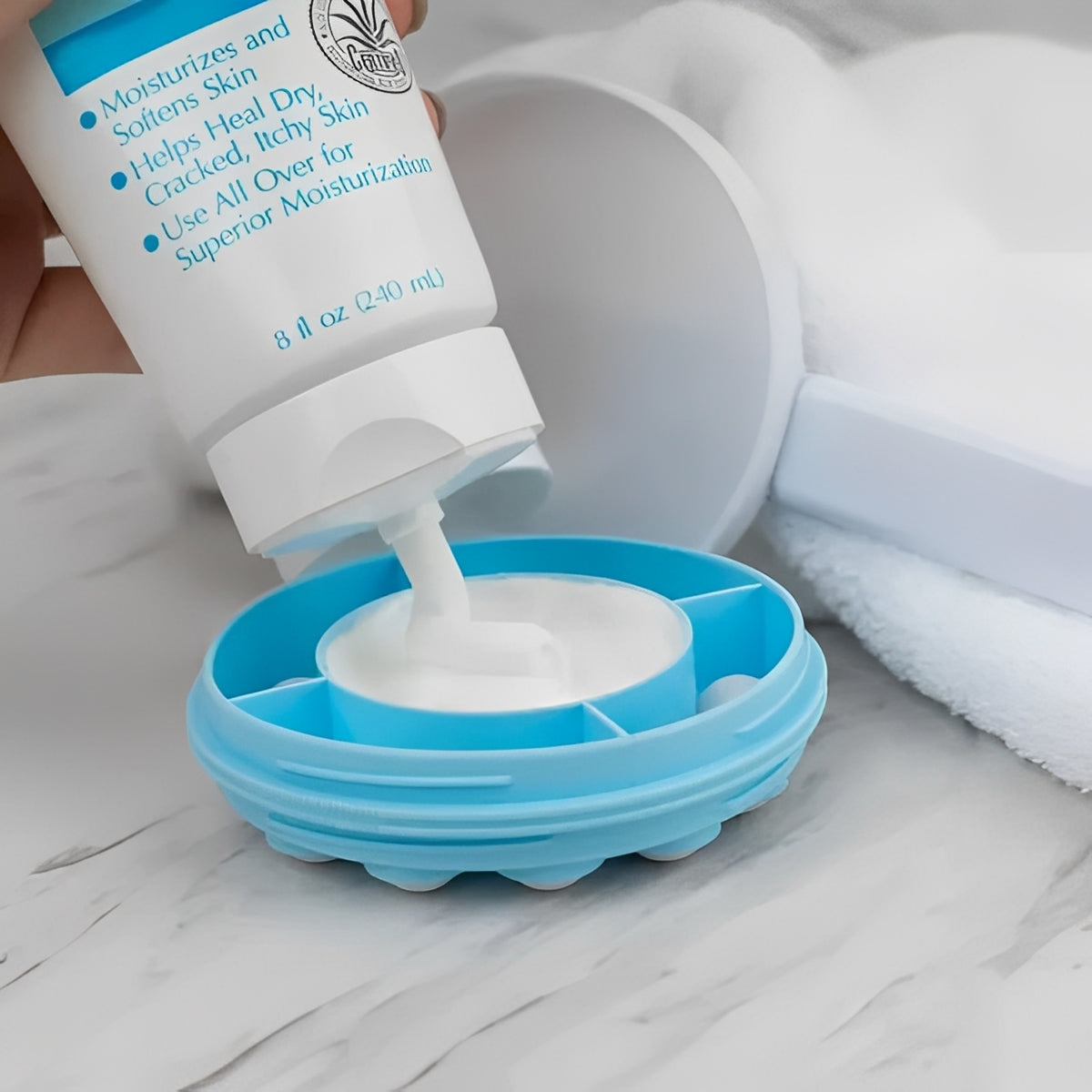 Adjustable Lotion Roller with Refillable Reservoir and Massage Ball for Back Application All Vera Mart